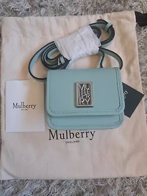 Mulberry Micro Sadie Square Silky Calf Acrylic Green Bag New With Tags • £149.99