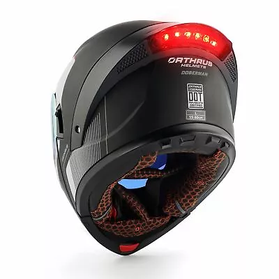 DOT Approved OTS Flip-Up Dual Visor Motorcycle Full Face Helmet With LED Small • $85.77