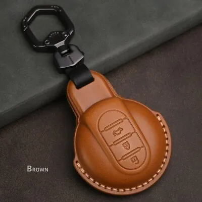 For BMW MINI Cooper F54 F55 F56 Leather Car Remote Key Fob Case Cover Holder Bag • $18.59