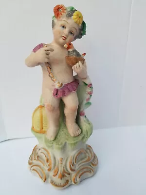 Ucagco China Made In Occupied Japan Figurine Of A Young Boy With A Bird • $10