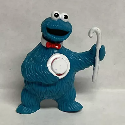 VTG 1980s Sesame Street Vaudeville Cookie Monster Hat Cane Muppets PVC Figure • $9.99