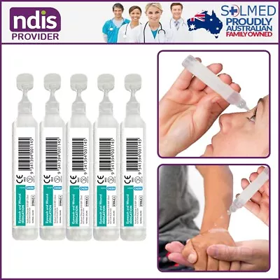 100 X FIRST AID SALINE WOUND & EYE IRRIGATION AMPOULES 20ml STERILE  • $150