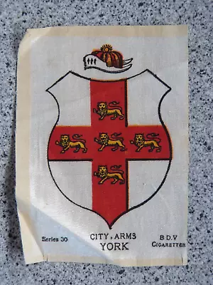 £3 • Buy SILK CIGARETTE CARD - BDV Series 30 Town & City Arms - YORK 70X50mm Approx