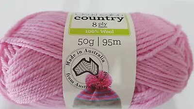 Cleckheaton Country #2267 Light Pink 100% Pure Wool 8 Ply • $5.50