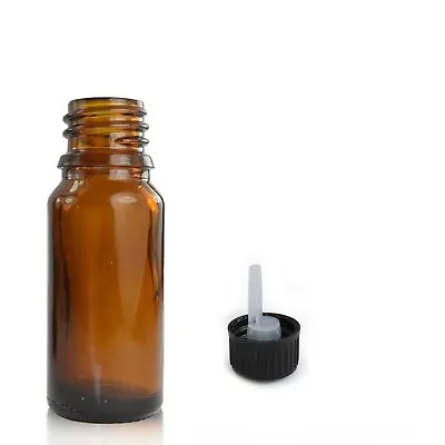 Amber Glass Dropper Bottle With Cap 10ml 50ml 100ml (Empty) For Aromatherapy • £2.99