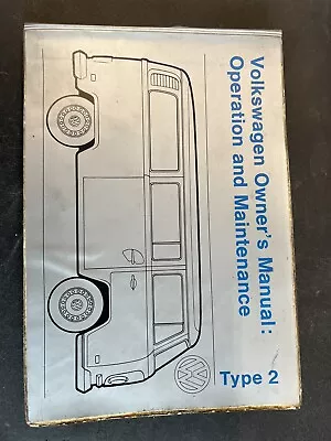 1972 VW Bus Owners Manual Volkswagen Transporter Type 2 Van Owner Guide Book • $99