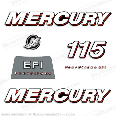 Fits Mercury 115hp  FourStroke EFI  Decals - 2006-2012 - Straight • $104.95