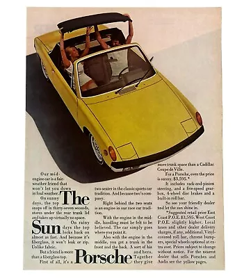 1972 Porsche 914 Advertisement Sun Targa Roof Mid Engine Car Vintage Print AD • $9.99