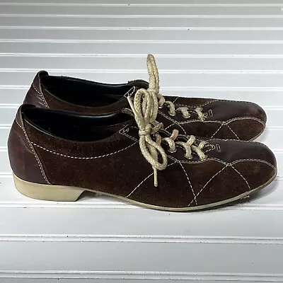 Vtg 70s Dexter Size 9 Used Brown Leather & Suede Bowling Shoes Used Vintage • $25