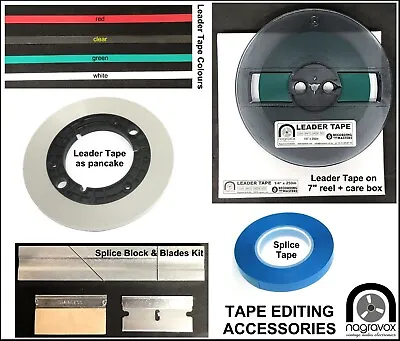 Reel To Reel Tape Accessories. Leader Tape Splice Tape Splice Block • $30