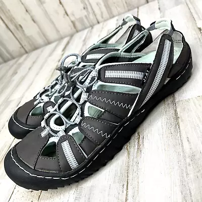 Jeep J-41 Sport Shoes Women's Water Hiking Beach Sandals Gray/Mint US 10M    OSR • $17.99