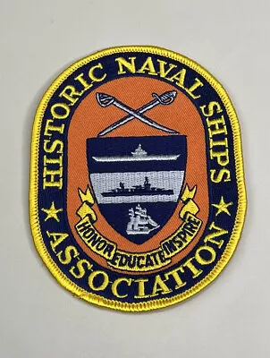 Vintage Historic Naval Ships Association Embroidered Patch Honor Educate Inspire • $10.99