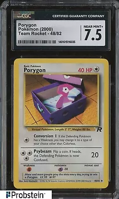 2000 Pokemon Team Rocket #48 Porygon CGC 7.5 NM+ • $4.85