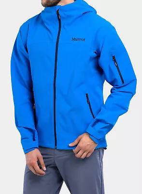 Marmot Alsek Hoody Soft Shell Jacket (l)clear Blue Mens • $69