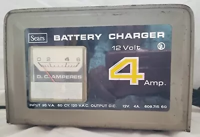 Vintage SEARS 4 Amp 12 Volt Battery Charger • $42.95