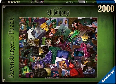 NEW & SEALED Ravensburger 16506 Disney Villainous: All Villains 2000 Pc Puzzle • $44.95