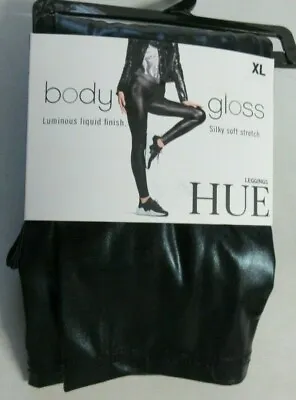 Hue Body Gloss Luminous Liquid Finish Silky Soft Stretch Women's Leggings XL • £28.94