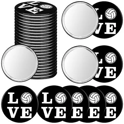 18 Pcs 2.76 Inch Volleyball Compact Mirror Bulk Mini Mirrors Makeup Round Sma... • $22.88