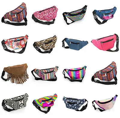 Bum Bag Fanny Pack Travel Waist Festival Money Belt Leather Pouch Holiday Wallet • £3.99