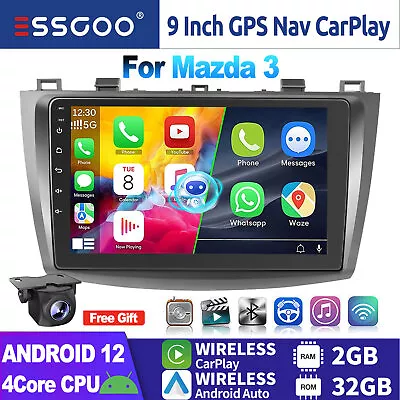 9  Android 12 32G Car Play Stereo Radio Head Unit Gps Bl For Mazda 3 2010-2013 • $169.99