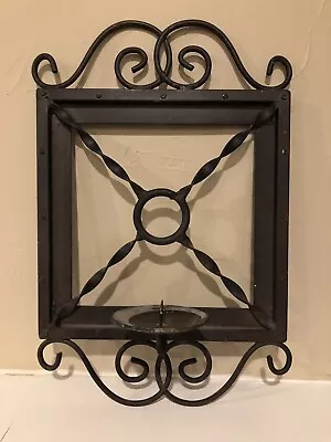 Forged Wrought Iron Vintage Candle Holder Architectural  Estate Sale • $79