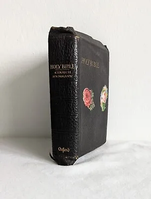 Antique Victorian Leatherbound KJV British Soldiers Holy Bible Oxford Uni Press • £12.95