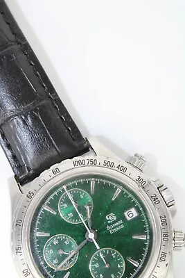 Prestigious Schwarz Etienne Chronograph RouteMaster With Green Dial Swiss Watch • $1225