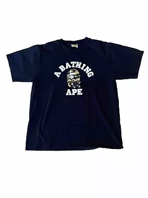 A Bathing Ape Bape College Tee - City Camo XL Black • $59