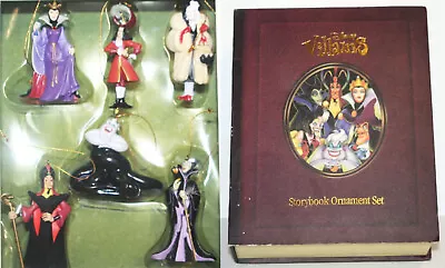 Disney Villains Ornament Set Storybook Figurines Ursula Hook Cruella Jafar Queen • $79.99