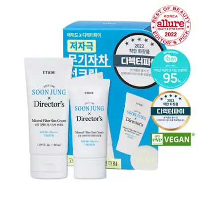 ETUDE HOUSE Soon Jung Director's Mineral Filter Sun Cream 70mL Set (50ml + 20ml) • $25.90