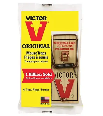 Victor Metal Pedal Mouse Trap Disposable Reusable Mouse Traps 4 PACK. • $5.95