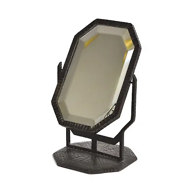 Antique Fer Forge French Art Deco Diminutive Vanity Makeup Mirror • $595