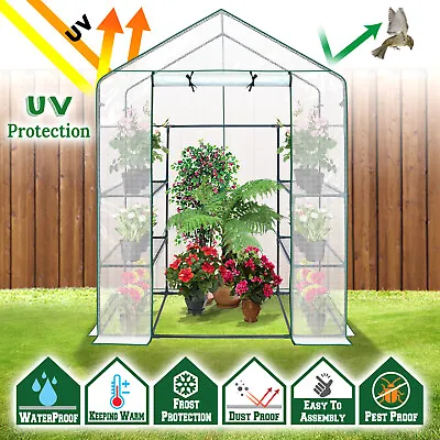 4 Or 8 Shelves 3 Tiers Portable Mini Walk-in Greenhouse Flower  Planter HotHouse • $50