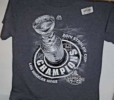 LA Kings Youth SIZE M 2014 NHL Stanley Cup Champions Locker Room Tee NEW • $11.99