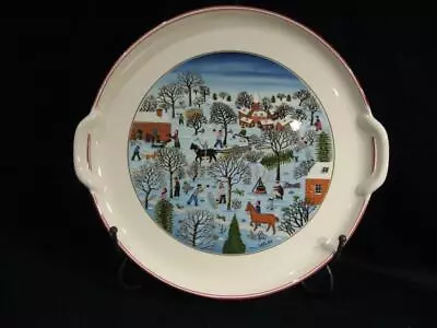 Villeroy & Boch Naif Christmas Handled Cake Plate • $69.95