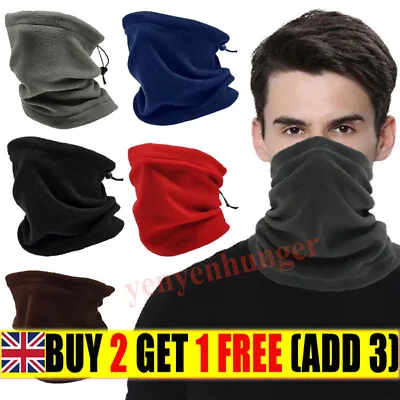 Thermal Polar Fleece Snood Neck Warmer Scarf Warm Winter For Men Women Chidren • £3.49