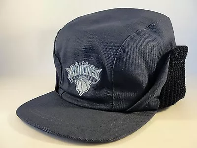 New York Knicks NBA Vintage Winter Earflap Hat Cap One Size Fits Most Navy • $19.99