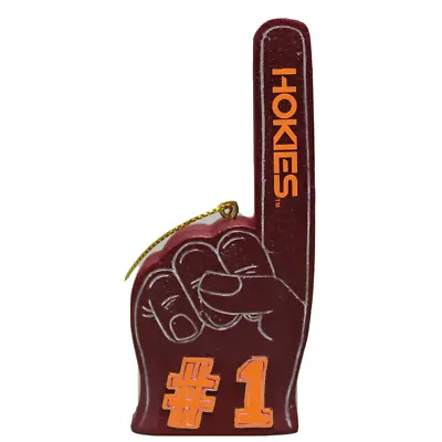 Virginia Tech Hokies Football Fan Foam Finger Resin Christmas Ornament 4  • $14.99