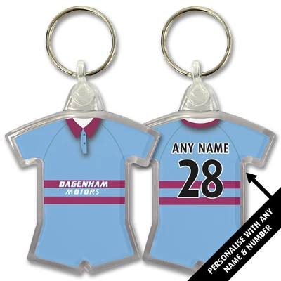 £3.99 • Buy West Ham 1995 Retro Away Shirt Personalised Key Ring Keyring Add Any Name & No.