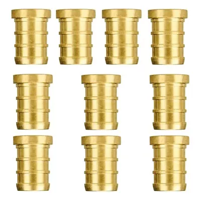 10pcs Pex 1/2 Inch Plug (end Cap) Barb Brass Crimp Fittings F1807 (lead-free) • $7.99