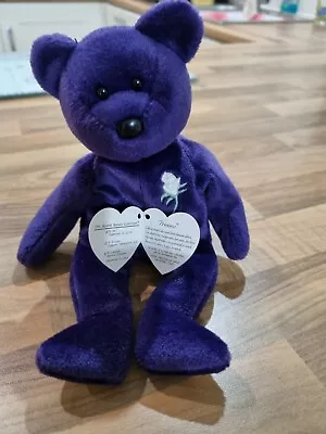 £2.30 • Buy TY Beanie Babies Princess Bear - Purple Retired 1997