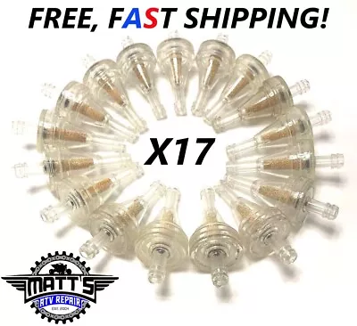 X17 1/4  Inline Clear Gas Fuel Filter 6mm ATV 50CC 90CC 80CC 110CC 125CC 150CC • $19.25