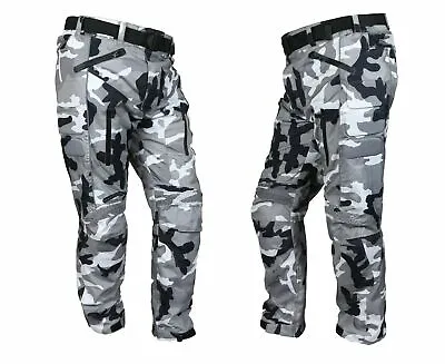 NEW Motorbike Motorcycle Waterproof Cordura Textile Trousers Pants CE Armours • £36.99