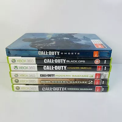 Call Of Duty Xbox 360 Game Bundle - Blacks Ops MW1 MW2 MW3 Advanced Ghosts • $54.90