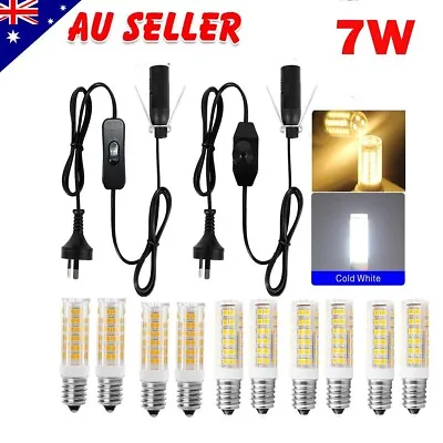 Salt Lamp Power Cord Cable E14 LED Corn Bulb Dimmer ON/OFF Button Switch Lights • $18.90