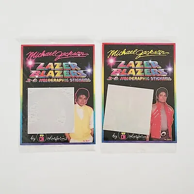 Michael Jackson Lazer Blazers 3-D Holographic Hologram Stickers Vintage 1984 • $14.46