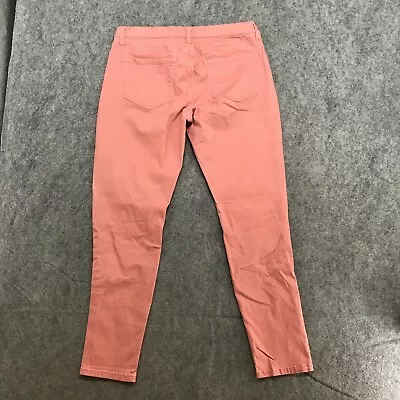 Mudd Jeans Juniors Size 15 Skinny Fit Mid Rise Pink Denim Stretch Zip Fly • $14.99