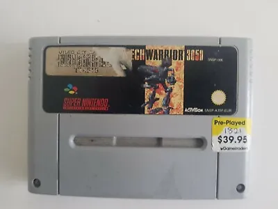 Super Nintendo SNES Mech Warrior 3050 Game Cartridge Ex Rental  • $44