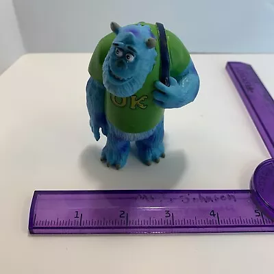 Disney Pixar Monsters University PVC Toy 4” Figure  Sulley W/ Backpack Frat • $5