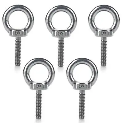 5 Pieces Stainless Steel 304 1/4 - 20 X 1 Inch Lifting Ring Eye Bolt • $12.14